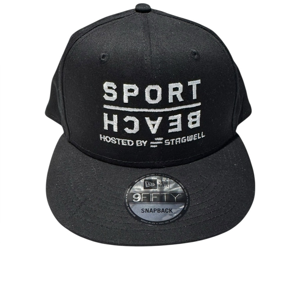 New Era Black Custom Nine 50 Snapback Sport Beach Hat. NWT